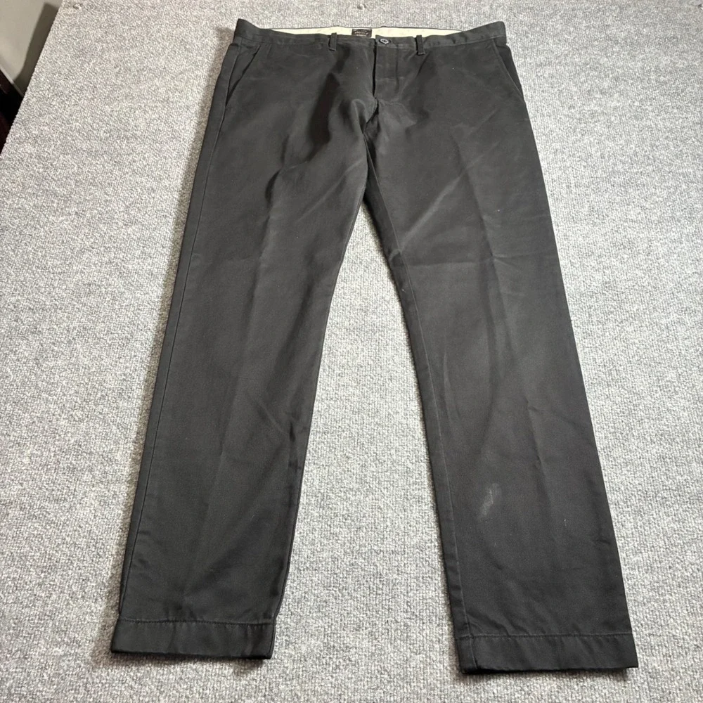 J.Crew 484 Slim Fit‎ Broken-In Chino Pants Mens 36x32 Black Good Cotton Twill
